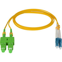 

Camplex 6.56' Singlemode Duplex APC SC to UPC LC Fiber Optic Adapter Cable, Yellow