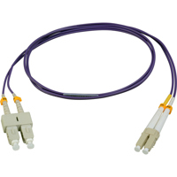 

Camplex 32.8' OM4 10/40/100G Multimode Duplex LC to SC Fiber Optic Patch Cable, Purple