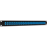 

Camplex 24-Port Patch Panel 1RU Preloaded with SC Simplex Singlemode Adapters, Blue