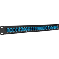 

Camplex 24-Port Patch Panel 1RU Preloaded with LC Duplex Singlemode Adapters, Blue