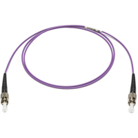 

Camplex 6.56' OM4 50/125 10/40/100G Multimode Simplex ST to ST Armored Fiber Patch Cable, Purple