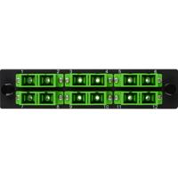 

Camplex 6-Port SC APC Duplex Singlemode Fiber Adapter Plate Module with Ceramic Connectors, Green