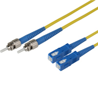 

Camplex 49.2' 9/125 Singlemode Simplex ST to SC Fiber Optic Patch Cable, Yellow