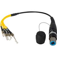 

Camplex OpticalCON QUAD to QUAD ST Singlemode Fiber Optic Breakout Cable, 18"