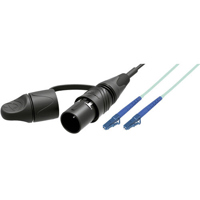 

Camplex 2' opticalCON LITE DUO to Dual LC Multimode Fiber Optic Tactical Patch Cable