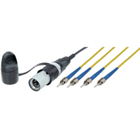 

Camplex 3' opticalCON LITE QUAD to Four ST Singlemode Fiber Optic Tactical Patch Cable