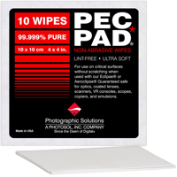 

Photographic Solutions PEC PAD 4x4" Non-Abrasive Lint Free Wipes, 10 Pack