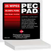 

Photographic Solutions PEC PAD 4x4" Non-Abrasive Lint Free Wipes, 25 Sheets
