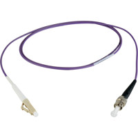 

Camplex 16.4' OM4 10/40/100G Multimode Simplex LC to ST Fiber Optic Patch Cable, Purple