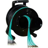 

Camplex 1000' 12-Channel OM3 ST Multimode 50 Micron Fiber Optic Tactical Snake Cable Reel, Aqua