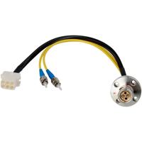 

Camplex 6" LEMO FXW to Duplex LC and 6-Pin AMP Reverse Gender Chassis Mount SMPTE Hybrid Fiber Optic Breakout Cable