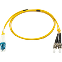 

Camplex 6.56' 9/125 Singlemode Duplex ST to LC Armored Fiber Optic Patch Cable, Yellow