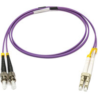 

Camplex 6.56' OM4 50/125 10/40/100G Multimode Duplex ST to LC Armored Fiber Optic Patch Cable, Purple