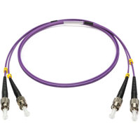 

Camplex 3.28' OM4 50/125 10/40/100G Multimode Duplex ST to ST Armored Fiber Optic Patch Cable, Purple