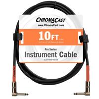 

ChromaCast Pro Series 10' Angle to Angle Instrument Cable, 23AWG, Sunset Orange