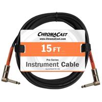

ChromaCast Pro Series 15' Angle to Angle Instrument Cable, 23AWG, Sunset Orange