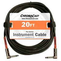 

ChromaCast Pro Series 20' Angle to Angle Instrument Cable, 23AWG, Sunset Orange