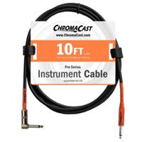 

ChromaCast Pro Series 10' Straight to Angle Instrument Cable, 23AWG, Sunset Orange