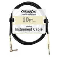 

ChromaCast Pro Series 10' Straight to Angle Instrument Cable, 23AWG, Vanilla Cream