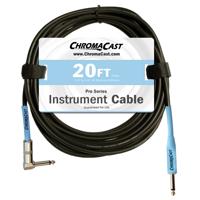 

ChromaCast Pro Series 20' Straight to Angle Instrument Cable, 23AWG, Daphne Blue