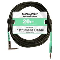 

ChromaCast Pro Series 20' Straight to Angle Instrument Cable, 23AWG, Surf Green