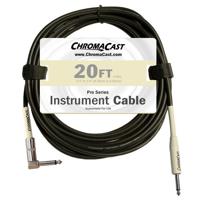 

ChromaCast Pro Series 20' Straight to Angle Instrument Cable, 23AWG, Vanilla Cream