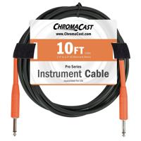 

ChromaCast Pro Series 10' Straight to Straight Instrument Cable, 23AWG, Sunset Orange