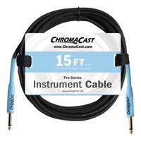 

ChromaCast Pro Series 15' Straight to Straight Instrument Cable, 23AWG, Daphne Blue