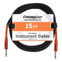 

ChromaCast Pro Series 15' Straight to Straight Instrument Cable, 23AWG, Sunset Orange