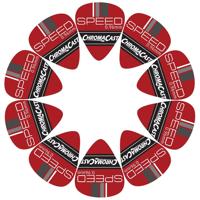

ChromaCast Speed Series Red Celluloid Guitar Pick 10 Pack, Heavy (0.96mm)