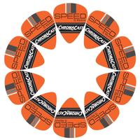 

ChromaCast Speed Series Orange Celluloid Guitar Pick, 10 Pack, Light (0.46mm)