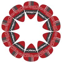 

ChromaCast Speed Series Red Celluloid Guitar Pick, 10 Pack, Light (0.46mm)