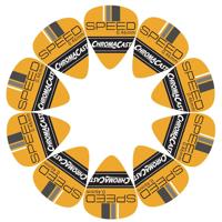 

ChromaCast Speed Series Yellow Celluloid Guitar Pick, 10 Pack, Light (0.46mm)