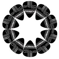 

ChromaCast Speed Series Black Celluloid Guitar Pick, 10 Pack, Heavy (0.96mm)