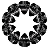 

ChromaCast Speed Series Black Celluloid Guitar Pick, 10 Pack, Light (0.46mm)
