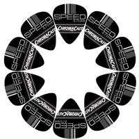 

ChromaCast Speed Series Black Celluloid Guitar Pick, 10 Pack, Medium (0.71mm)