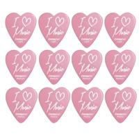 

ChromaCast Heart Shaped "I Love Music" Guitar Pick, Light, Medium and Heavy Gauge, 12 Pack