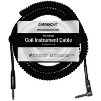 

ChromaCast Pro Series 30' Coil Straight to Angle Instrument Cable, 23AWG, Black