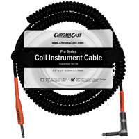 

ChromaCast Pro Series 30' Coil Straight to Angle Instrument Cable, 23AWG, Orange