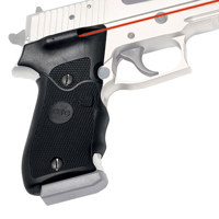 

Crimson Trace Rubber Overmold Red Lasergrip Set with Dual Side Activation for the Sig Sauer P220 Series Semi-Automatic Pistols.