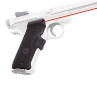 

Crimson Trace Rubber Overmold Red Lasergrip Set with Front Activation for the Ruger Mark Series .22 Caliber Semi-Automatic Pistols.