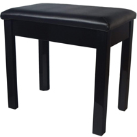 

ChromaCast Single Seat Padded Wooden Keyboard/Piano Bench, Black