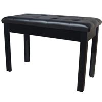 

ChromaCast Double Seat Padded Wooden Keyboard/Piano Bench, Black