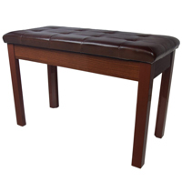 

ChromaCast Single Seat Padded Wooden Keyboard/Piano Bench, Walnut
