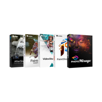 

Corel Photo Video Art Suite Software Kit with PhotoMirage, VideoStudio SE 2020, Painter Essentials 7, PaintShop Pro 2020, AfterShot Pro 3