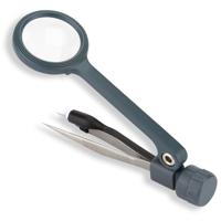

Carson MagniGrip, 4x Lighted Magnifier with Fine Point Tweezer and Bright LED Light