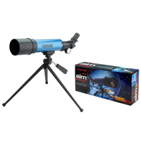 

Carson Aim 50mm Refractor Telescope with 20-80x Zoom Eyepiece, Tabletop Tripod
