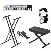 Casio PX-5S Privia 88-Key Professional Digital Stage Piano, Bundle with H&A Monitor Headphones & H&A Keyboard Stand 