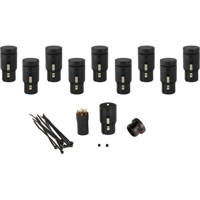 

Cable Techniques Low Profile Right-Angle XLR 3-Pin Female Connector with A-Shell, Standard/Black Cap, 10-Pack