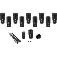 

Cable Techniques Low Profile Right-Angle XLR 3-Pin Female Connector with A-Shell, Large/Black Cap, 10-Pack